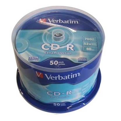 Slika od CD Recordable 700MB Verbatim DataLife 50 pack 52× spindle EP, 43351