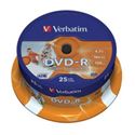Slika od DVD-R Verbatim 4.7GB 25 pack spindle 16× wide photo printable, 43538