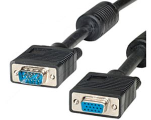 Slika od Monitor produžni kabel High Quality HD15 M/F  3 m + ferrit cores, Roline