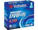 Slika od DVD+R DL Verbatim Double Layer 8.5GB 5 pack 8× JC, 43541