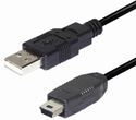 Slika od USB 2.0 Cable Mini, Type A - 5pin, 2 m, Transmedia C158-L