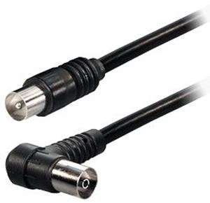 Slika od TV-SAT kabel IEC-plug straight 9,5 mm - IEC-jack right angle 9,5 mm  10,0 m Transmedia FK 10 ZGWS