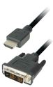 Slika od Kabel HDMI M - DVI M  1,0 m Transmedia C 197-1
