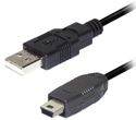 Slika od USB 2.0 Cable Mini, Type A - 5pin, 1.0 m, Transmedia C158-L
