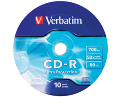 Slika od CD Recordable 700MB Verbatim DataLife 52×, Wagon Wheel 10 pack EP, 43725