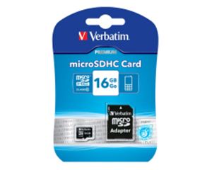 Slika od Secure Digital card Micro  16 GB Verbatim (HC), Class 10 + adapter, V044082