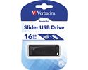 Slika od USB 2.0 Flash Memory Drive  16GB Verbatim Store'n'Go Slider, crni, V098696