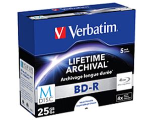 Slika od Blu-Ray M-Disc Verbatim BD-R SL 25GB 4× Printable 5 pack JC, 43823