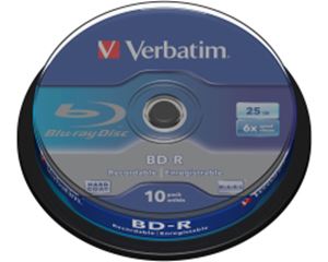 Slika od Blu-Ray Verbatim BD-R SL 6× 25GB White Blue Surface 10 pack, 43742