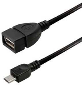 Slika od USB 2.0 TIP A-Micro B F/M  0.3 m, OTG, Transmedia C 258 BL