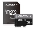Slika od Secure Digital card Micro  64 GB ADATA + adapter, AUSDX64GUICL10-RA1