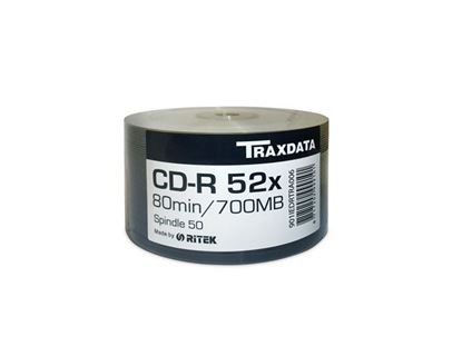 Slika od CD Recordable 700MB Traxdata, 52x, 50 komada spindle, Silver