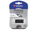 Slika od USB 3.0 Flash Memory Drive  64GB Verbatim Store'n'Go PinStripe, crni, V049318