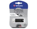 Slika od USB 3.0 Flash Memory Drive 128GB Verbatim Store'n'Go PinStripe, crni, V049319