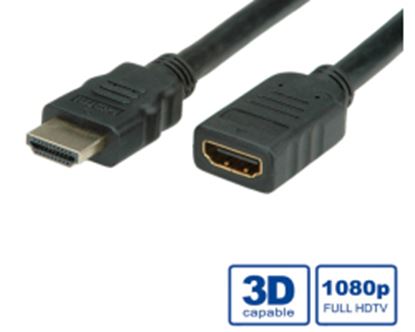 Slika HDMI kabel HDMI F - HDMI M   5 m Roline VALUE High Speed with Ethernet