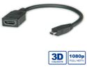 Slika od HDMI kabel HDMI F - HDMI M (D - Micro) 0.15 m Roline VALUE High Speed with Ethernet