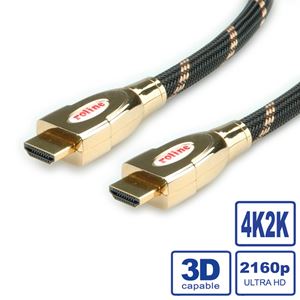 Slika od HDMI kabel HDMI M - HDMI M   3 m Roline GOLD Ultra HD kabel sa mrežom
