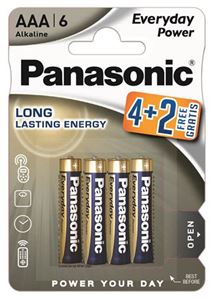 Slika od AAA (R03) 1,5 V Panasonic Everyday Power, LR03EPS/6BP 4+2F, 6-pack