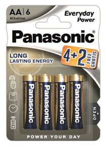 Slika od AA (R6) 1,5 V Panasonic Everyday Power, LR6EPS/6BP 4+2F, 6-pack