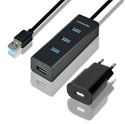Slika od USB Hub 3.0 4-port Axagon HUE-S2BP, Fast Charging do 2A + Adapter