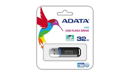 Slika od USB 2.0 Flash Memory Drive  32GB ADATA C906 Black, AC906-32G-RBK