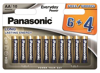 Slika od AA (R6) 1,5 V Panasonic Everyday Power, LR6EPS/10BW 6+4F, 10-pack