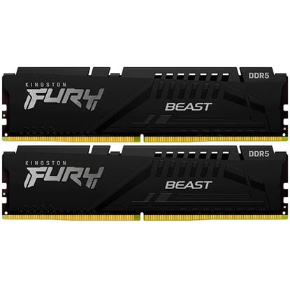 Slika od DIMM DDR5 16 GB x2 Kit 6400 MHz Kingston FURY Beast Black XMP, KF564C32BBK2-32