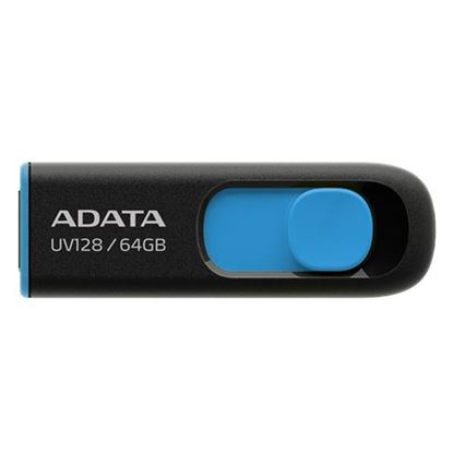 Slika od USB 3.2 Flash Memory Drive  64GB ADATA UV128 Blue, AUV128-64G-RBE