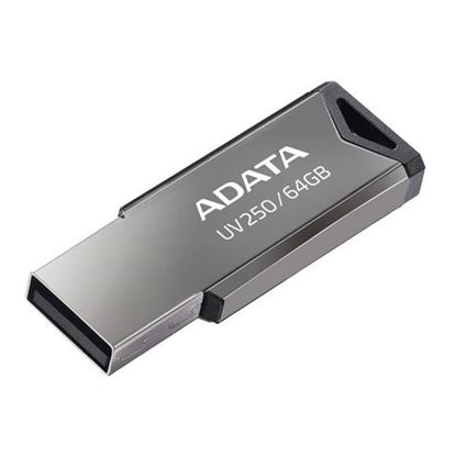 Slika od USB 2.0 Flash Memory Drive  64GB ADATA UV250 Metal, AUV250-64G-RBK