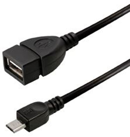 Slika USB 2.0 TIP A-Micro B F/M  0.3 m, OTG, Transmedia C 258 BL