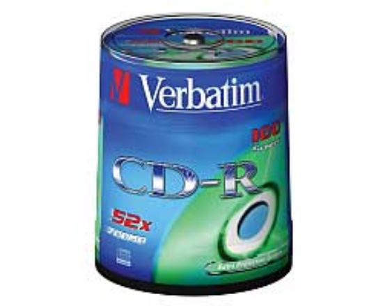Slika CD Recordable 700MB Verbatim DataLife 100 pack 52× spindle EP, 43411