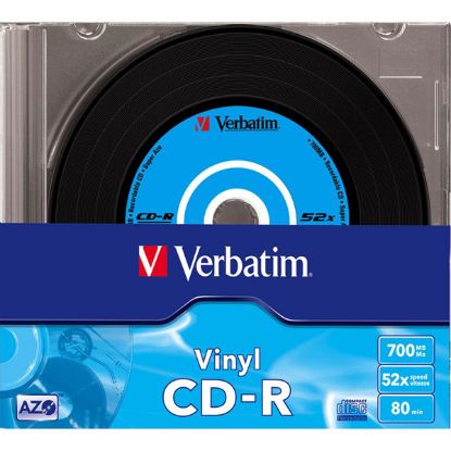 Slika CD Recordable 700MB Verbatim DataLife Plus VinylLook  48×  10kom., slimcase, 43426