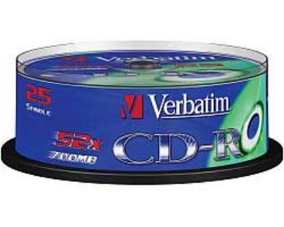 Slika CD Recordable 700MB Verbatim DataLife, 25pack  52×  spindle EP, 43432