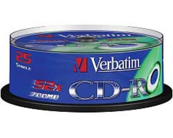 Slika CD Recordable 700MB Verbatim DataLife, 25pack  52×  spindle EP, 43432
