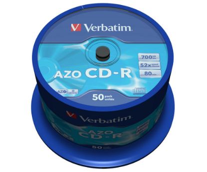 Slika CD Recordable 700MB Verbatim DataLife Plus, 50pack 48× spindle Crystal, 43343