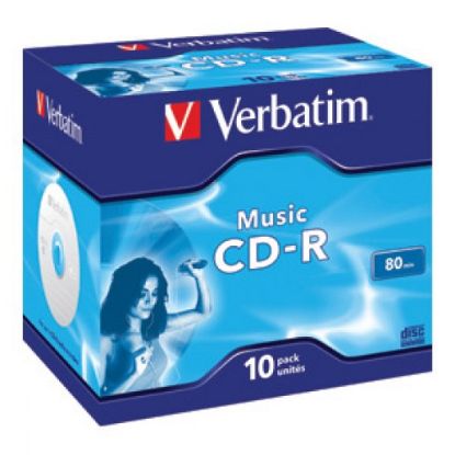 Slika CD Recordable 700MB Verbatim Audio Colour LiveIt 10kom.  JC, 43365