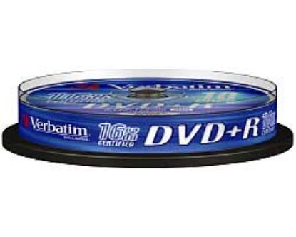 Slika DVD+R Verbatim Matt Silver 4.7GB 16× 10pk spindle, 43498