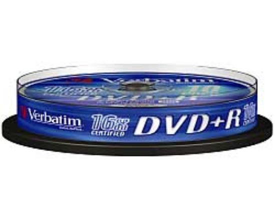 Slika DVD+R Verbatim Matt Silver 4.7GB 16× 10pk spindle, 43498