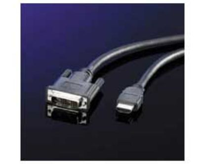 Slika DVI cable DVI M - HDMI M (plasma connector), 2.0m, Roline