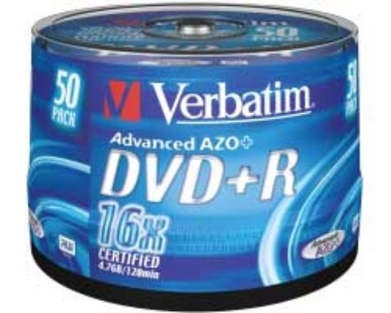 Slika DVD+R Verbatim Matt Silver 4.7GB 16× 50pk spindle, 43550