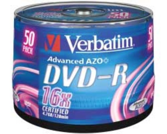 Slika DVD-R Verbatim Matt Silver 4.7GB 16× 50pk spindle, 43548