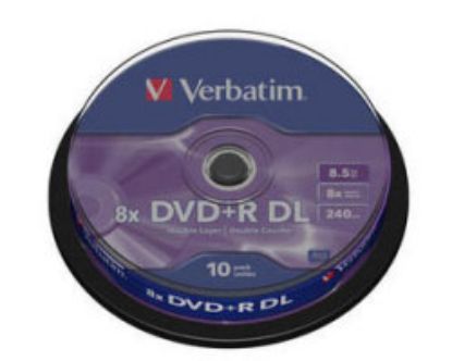 Slika DVD+R DL Verbatim Double Layer 8.5GB 10 pack 8× spindle, 43666