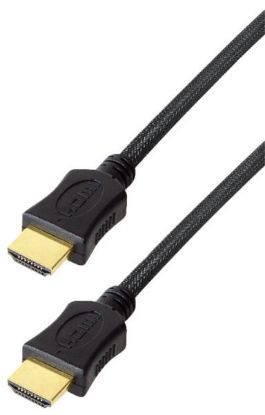 Slika HDMI kabel HDMI M - HDMI M   1,5 m Transmedia High Speed HDMI 1.4 nylon braided cable C 210-1,5 ZINL