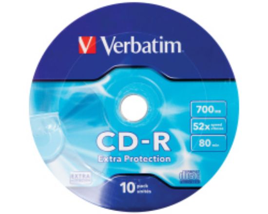 Slika CD Recordable 700MB Verbatim DataLife 52×, Wagon Wheel 10 pack EP, 43725