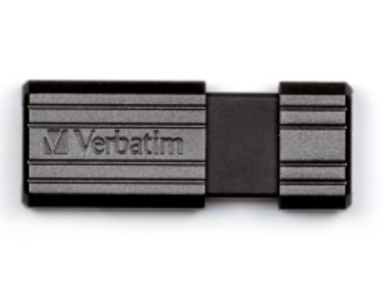 Slika USB 2.0 Flash Memory Drive  64GB Verbatim PinStripe, crni, V049065