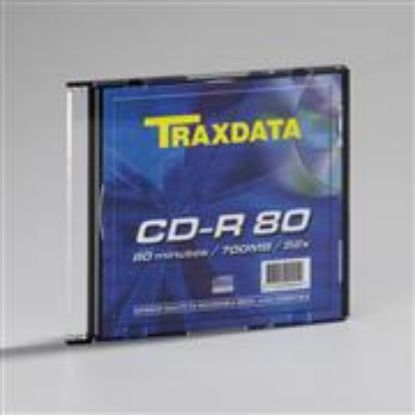 Slika CD Recordable 800MB Traxdata, 52x, 80 min, slim box (1 kom)