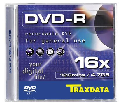 Slika DVD-R Traxdata 4.7GB, 16x, box 1 kom