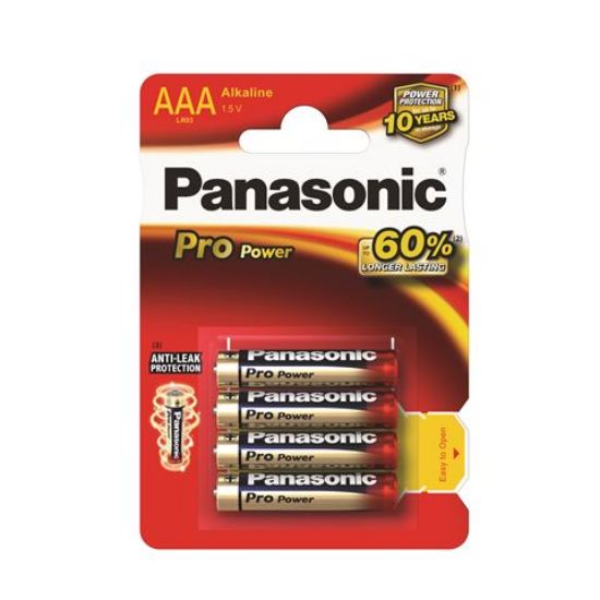 Slika AAA (R03) 1,5 V Panasonic Pro Power, LR03PPG/4BP, 4-pack