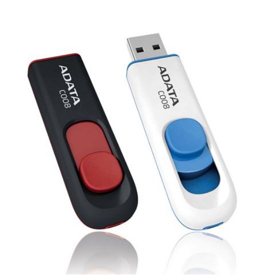Slika USB 2.0 Flash Memory Drive  64GB ADATA C008 White, AC008-64G-RWE