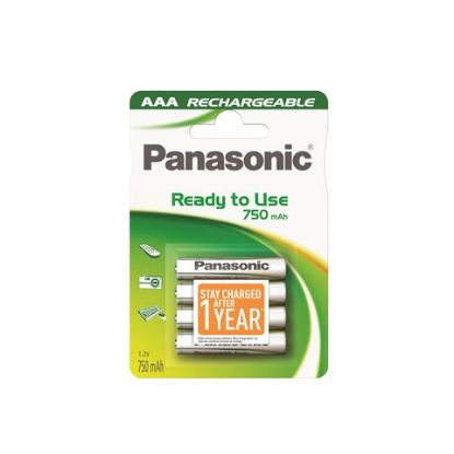 Slika AAA (R03) 1,2 V 750 mAh Panasonic HHR-4MVE/4BC, 4-pack